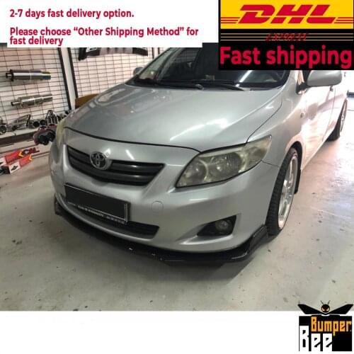 For Toyota Corolla 2009 2014 Accessories Car Front Bumper Lip 3 pcs Black Splitter Diffuser Lip Body Kit Spoiler Bumpers