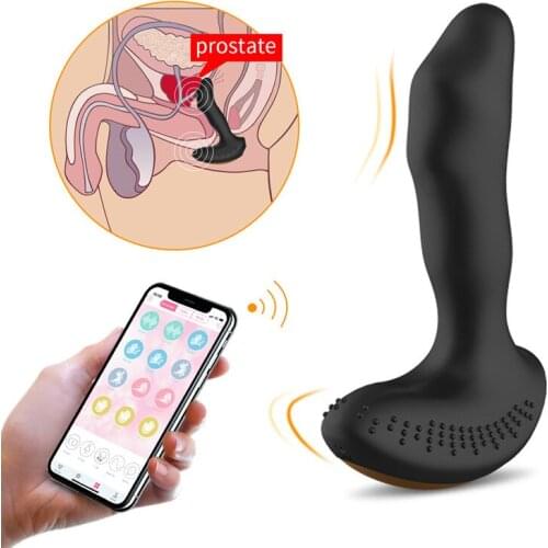Wireless Remote Control Anal Vibrator Telescopic Dildo Vibrator Male Prostate Massager Butt Plug Vibrator Anal Sex Toys For Men