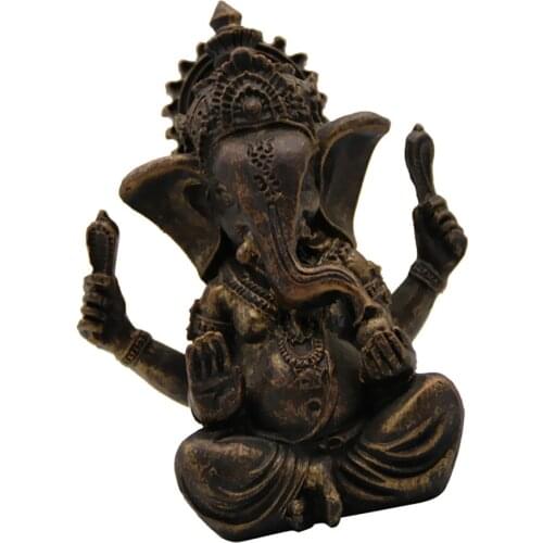 Antique Type Home Decor Resin Buddha Elephant Statue Religious Decor