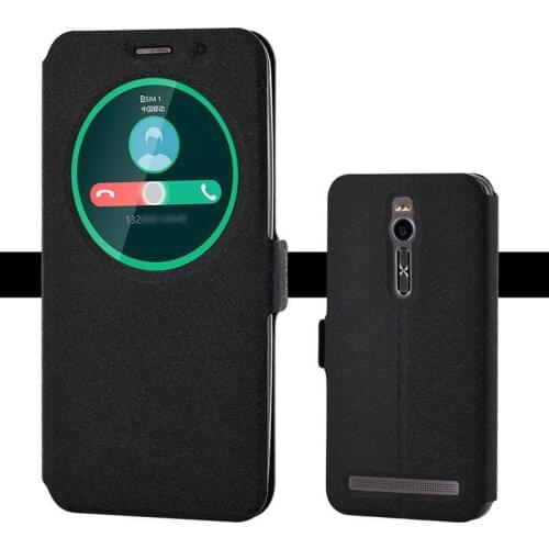 Flip Cover for Asus Zenfone 2 ZE551ML Case Quick Answer Window Leather Cover Cases for Zenfone2 ZE550ML Z00ADB Z008D Phone Case