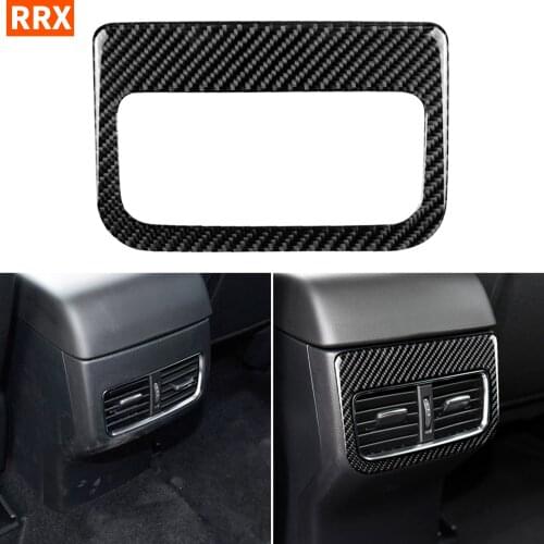 For Mazda CX-5 2017 2018 Carbon Fiber Air Conditioning Outlet Vent Grille Strip Door Pillar Air Vent Frame Back Row Car Styling