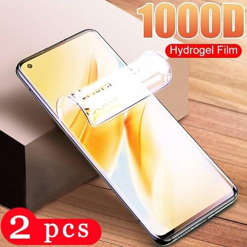 2Pcs soft full cover for oneplus 8 7 7t pro 6t Z hydrogel film protective film Not Glass smartphone phone screen protector