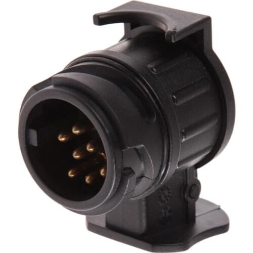 12V European Standard Round Hole Plug Cable 13Pins to 7Pins Plug Adapter Electrical Converter Car Truck Trailer Connector