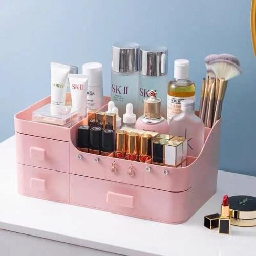 Jewelry Container Makeup Brush Holder Makeup Organizer Cosmetic Organizer Desktop Drawers Storage Box Rack