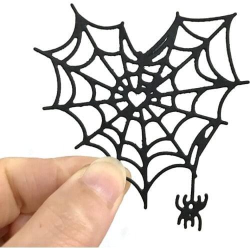 Metal Cutting Die Cut Halloween Heart Spider Web Frame Scrapbooking Paper Craft Handmade Card Punch Art Dies