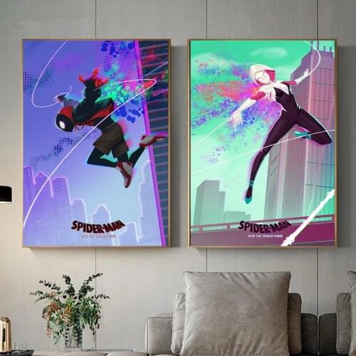 Avengers Marvel Movie Superhero Spiderman Graffiti Wall Art Posters Corridor Living Room Decor Canvas Painting Bedroom Pictures