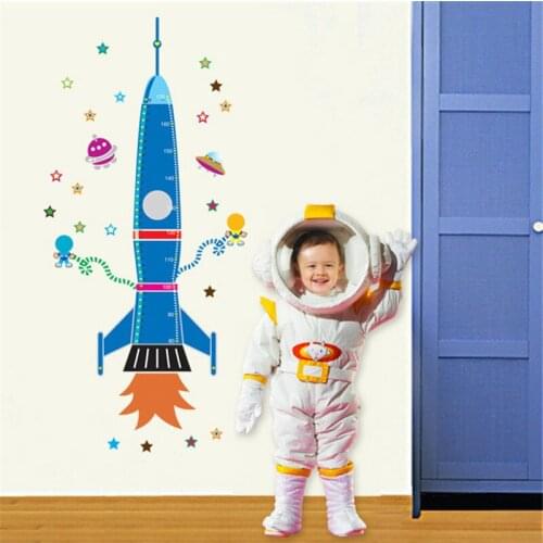 Cartoon Height Ruler Wall Sticker Measure Children Height From 80-170cm Kindergarten Kids Bedroom Wallpaper PVC Decals Posters