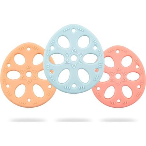 Soft Silicone Lotus Root Baby Teether Teething Nursing Accessories BPA Free Molar Stick Dental Training Tools Baby Necklace Toys