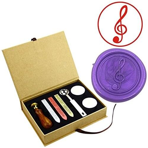 ZOVEE Music Note Treble Clef Wax Seal Stamps Kit Musician Instrument Custom wedding Invitation Envelope Sealing Stamps