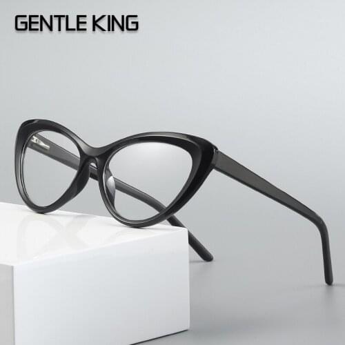 GENTLE KING BRAND DESIGN Cat Eye Blue Light Blocking Glasses Womens Fashion Computer Gaming Optics Eyeglasses Frames Female