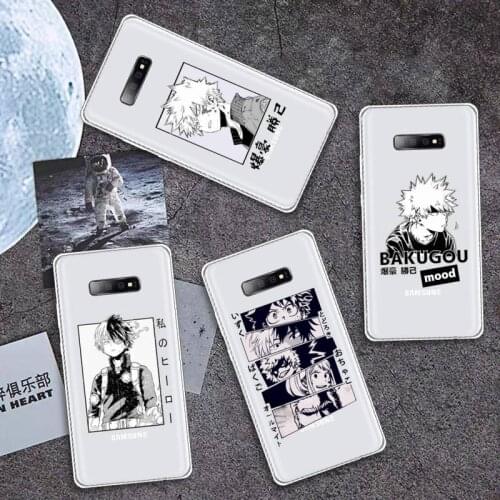 My Hero Academia bakugou Boku anime Phone Case Transparent For Samsung Galaxy A 71 21s S note 8 9 10 plus 20 ultra