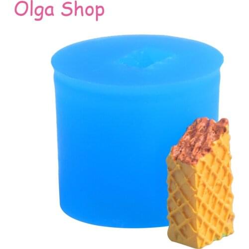 QYL084 Chocolate Saltine Crackers Silicone Mould 25mm Silicone Chocolate Mold Polymer Clay Molds Fake Sweet Mold