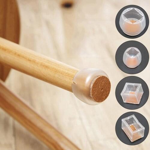 1Pcs Table Chair Leg Silicone Mat Non-slip Foot Protectors Caps Pads Bottom Floor Protectors Furniture Covers 9 shapes Covers