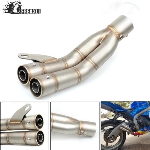 36-51MM Universal Motorcycle Double Exhaust Muffler Pipe escape moto For Suzuki SFV Gladius 650 GSF 600 1000 ABS SV TL 1000 S