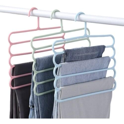 Clothes hanger color antiskid multi-layer clothes hanger multi-function clothes hanger scarf suit pants silk scarf tie hanger