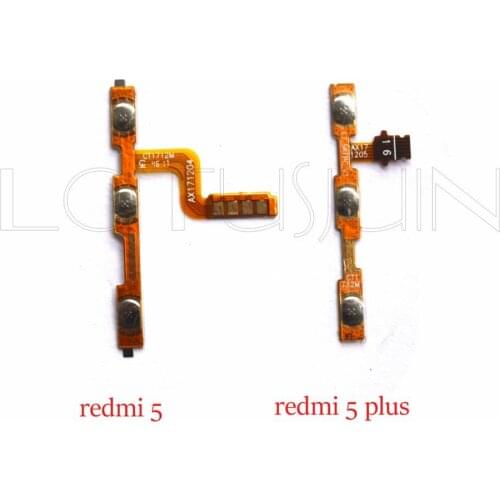 1pcs Power On/Off Key + Volume Up/Down Side Button Flex Cable for xiaomi Redmi 5 Redmi5 plus