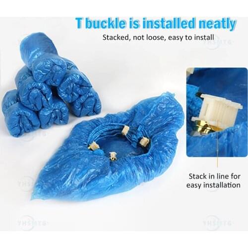 Shoes Cover Overshoes Automatic T-Buckle Machine 100-400Pcs Waterproof Dispensers Plastic & Non-Woven Dust-proof Boot Covers