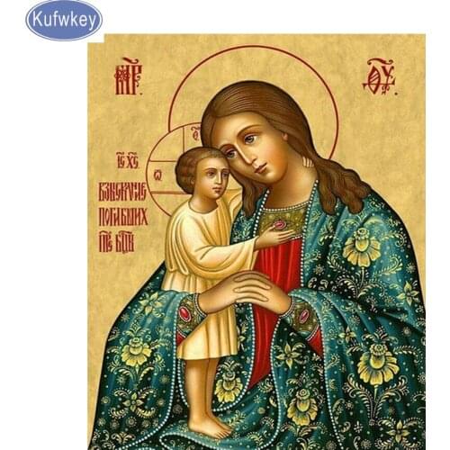 100% DIY Diamond Mosaic,religion virgin Mary,Handmade Diamond Painting Cross Stitch Square Diamond Embroidery Rhinestones art