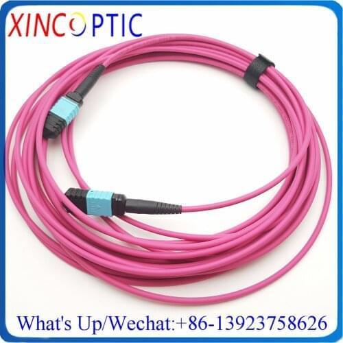 12C MPO F OM4 25M Fiber Patch Cord,25Mts 12Core,MM,OM4,3.0mm LSZH Mini Round Cable MPO/UPC Female MPO Male 25M Fiber Optic Cable