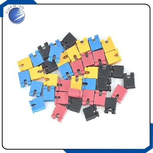 2000PCS black 2.54mm pin spacing short cap jumper shorted block red blue green yellow