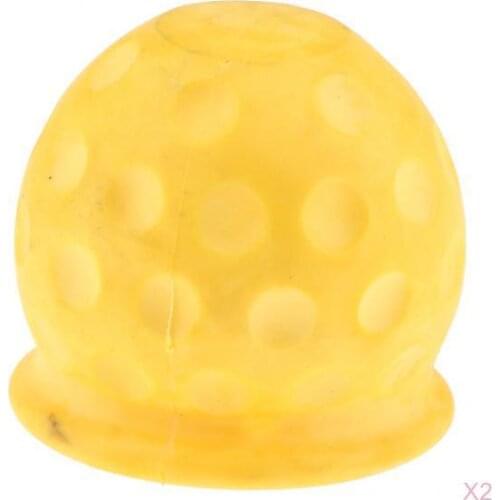 2x Trailer Hitch Cover For Tow Trailer Trailer Towball Yellow