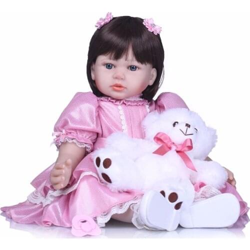 55cm Silicone Reborn Babies Princess Dolls Toddler Vinyl Simulated Doll Reborn Christmas Gifts Cotton Body Bebe Alive Brinquedos