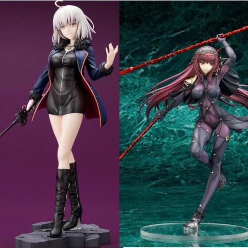 25CM Anime Fate Grand Order black Jeanne d'A Action Figures toys Fate stay night Saber Anime figure Toys For children Christmas
