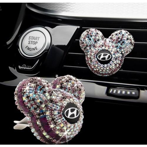 Mickey Car Styling Air Perfume Freshener Fragrance For Hyundai Tucson Solaris I30 Creta Ix35 I40 IX20 Car decoration Accessories