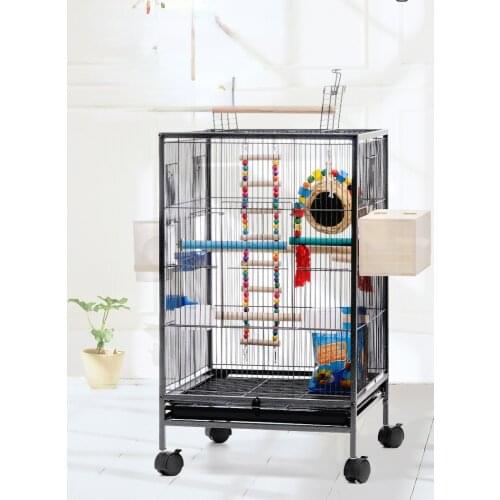 Stainless Steel Bird Cage Large Luxury Rectangle Breeding Cage Accessories Bird Cage Playground Gaiolas Bird Supplies BS50BC