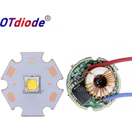 CREE XML2 LED XM-L2 T6 U2 10W WHITE Neutral White Warm White LED Emitter chip 20MM Cooper PCB+Input 12V LED driver