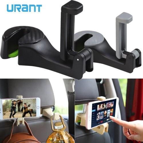 URANT Car Rear Seat Mobile Phone Holder Car Phone Stand Universal Bracket Head Pillow Back Hook Mobile Phone Holders