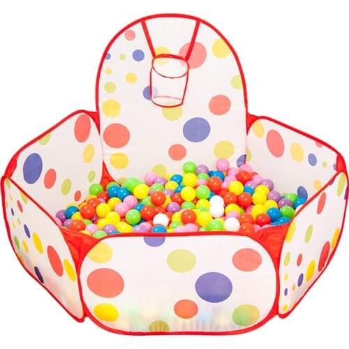 Kids Playpen Portable Baby Ball Pit Children Dry Pool Balls Pool Indoor Child Play Tent Tipi with Basketball Hoop Ballenbak Toys