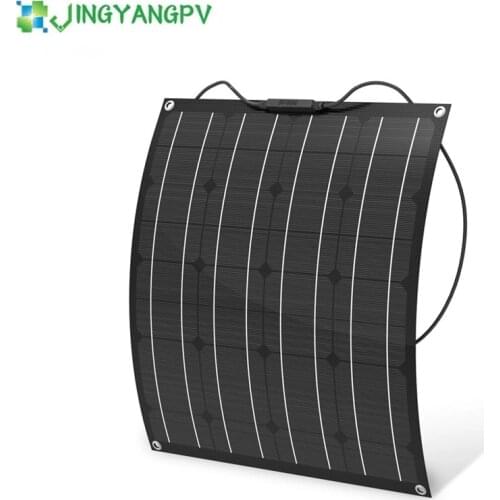 China factory price 50w solar panel Monocrystalline Flexible solar panel ETFE 50w mono solar cell solar kit 12v battery charger