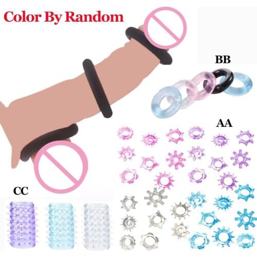 3 Types Penis Ring Reusable Condom Delay Cock Ring Sleeve Extension Condom Adult Sex Product Erotic Toys Dick Condoms Dildo