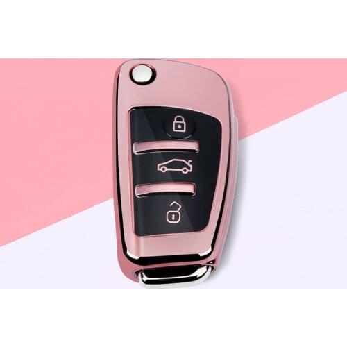 High quality New Soft TPU Full Cover Car Key Case Shell For Audi C6 A7 A8 R8 A1 A3 A4 A5 Q7 A6 C5 Auto Styling Holder Accessorie