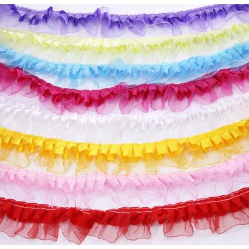 30MM,55MM 5 Meter Solid Color Fold Lace Crease Ribbon,DIY Handmade Materials For Gift Wrap Craft Decor,5Yc6715