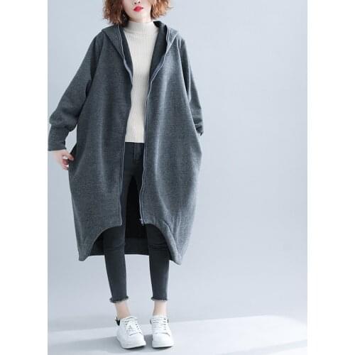 Plus Size Fashion Women Velvet Windbreaker Hooded Sweatshirt Lady Casual Loose Hoodies Female 2021 Autumn Winter Outerwear