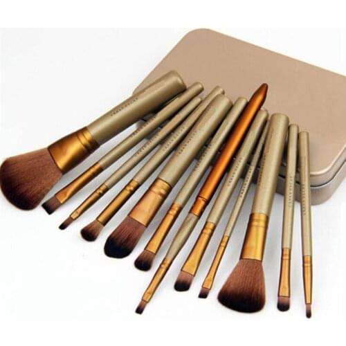 Fashion 12pcs Brand Women Premiuim Makeup brush set High Quality Soft Taklon Hair Professional Makeup Artist Brush Tool Kit