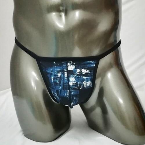 Mens Underwear Sexy Lingerie G-String Briefs Thong T-Back Pouch Breathable Underpants Camouflage Panties Male Comfortable New