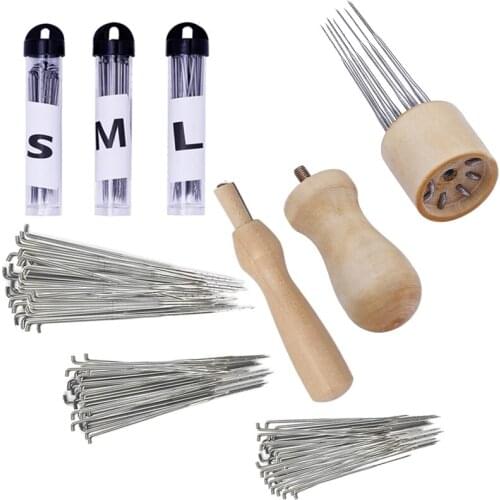 LMDZ Wool Felting Tool Kit,Needle Felting Supplies Needle Felting Kit with 90Pcs Needle Felting Needles,3Pcs Needle Bottles