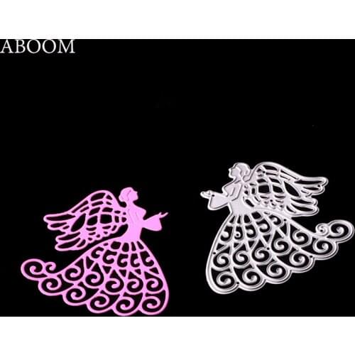 ABOOM New 1PC Angel Metal Cutting Dies Stencils For Scrapbooking DIY Album Cards Decoration Embossing Folder Craft Die Cuts Die