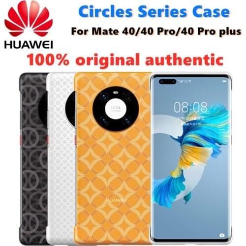 Original HUAWEI Mate 40/40 Pro/Mate 40 Pro+ 40 pro plus Circles Series Case cover Frameless sides,leather PU Painted Phone case