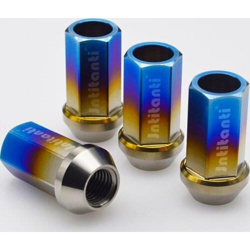 Supply M12*1.5*40mm high quality full hex Gr5 titanium lug nut with open end