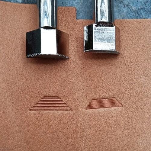 Advanced steel Geometric border vein patter Hand-work unique design leather working tools carving punches stamp craft tools