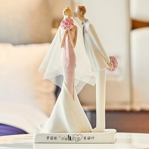 Modern Europe Creative Wedding Gift Girlfriend Anniversary Custom Ornaments Home Livingroom Desktop Resin Crafts Decoration