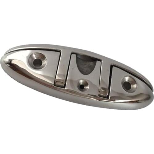 Heavy Duty Boat Stainless Steel Foldable Flip Up Dock Cleat 8 inch,Anti-Corrosion Materials