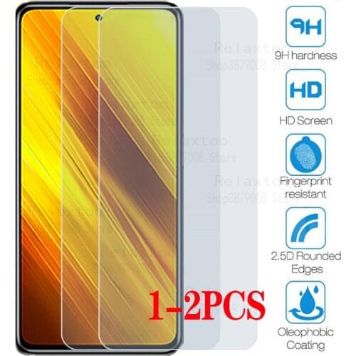 1-2pcs xaomi pocox3 tempered glass for xiaomi poco x3 nfc global version screen protector xiomi poxo foco pocophone x3 x 3 6.67