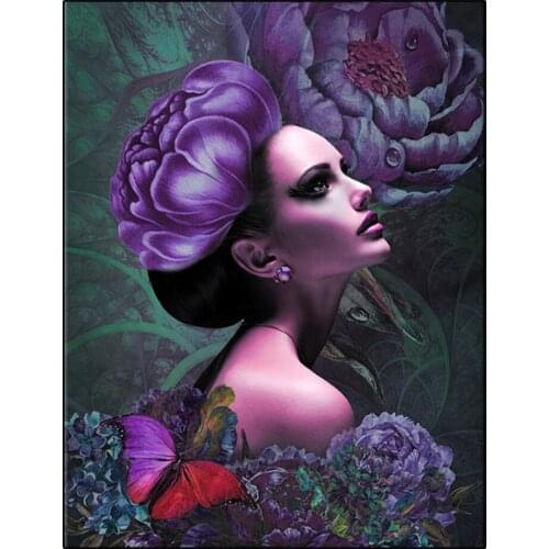 Diamond Embroidery Fantasy art Flower Woman 5D DIY Diamond Painting Diamond Mosaic needlework living room Christmas Decor,YG2362