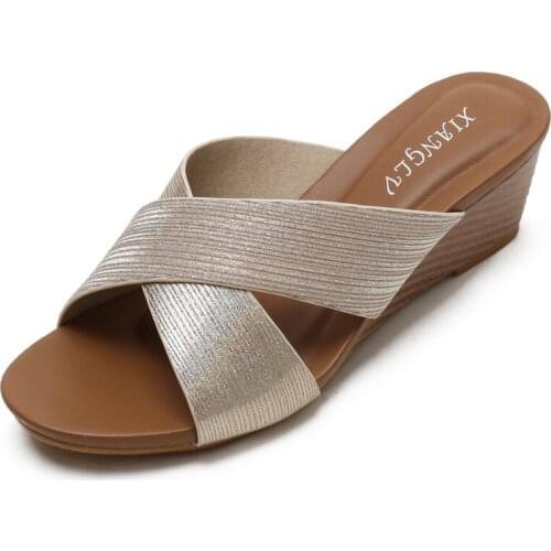 Fish Mouth Wedge Sandals Female 2021 Summer New Style Bohemian Folk Style Retro Roman Fashion Platform Platform Shoes