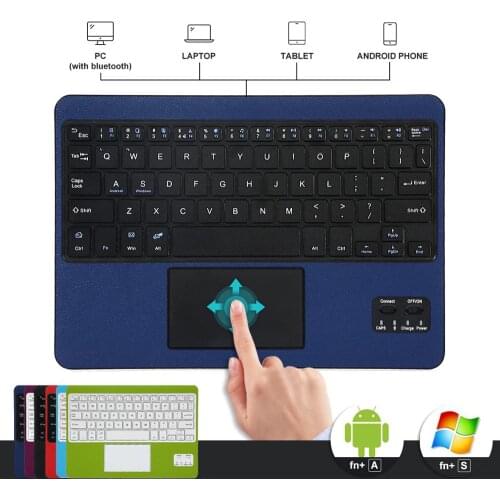 10" Bluetooth Touchpad Keyboard for Android Windows Universal Tablets QWERTY QWERTZ AZERTY